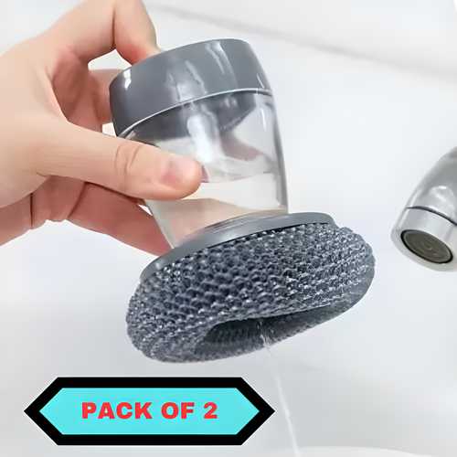 (Pack of 2)Kitchen Soap Dispensing Palm Brush