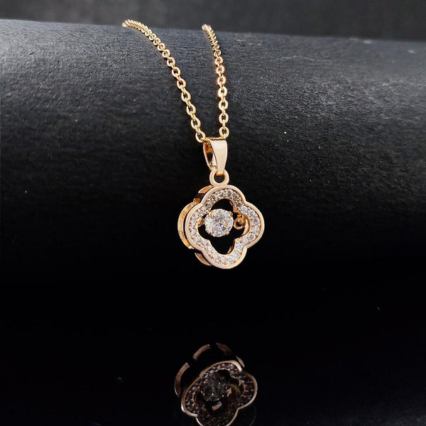 Elegant American Diamond Pendant With Chain